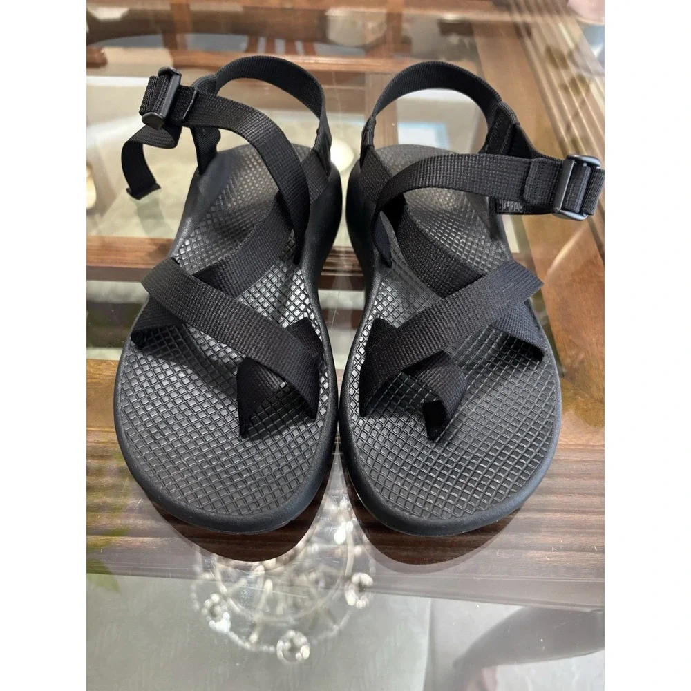 Chaco Men's Black Strappy Sandals Adjustable Buckle US 8 EU 39 J102014
